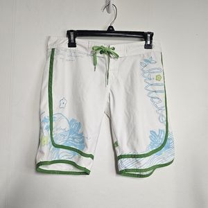 Billabong white swim surf shorts juniors sz 7